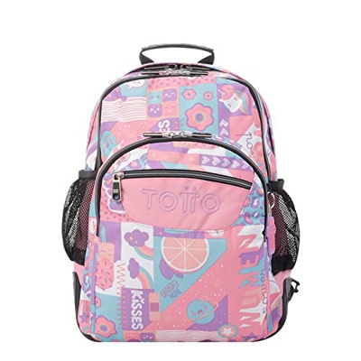 TOTTO Morral Crayoles Mochila, Adultos Unisex, Rosa (Rosa), Talla Única