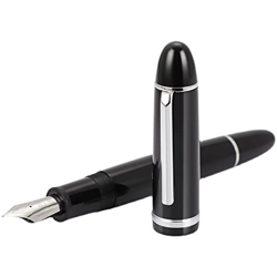 Pluma estilográfica Jinhao X159 de punta fina, pluma de escritura negra de gran tamaño en oferta