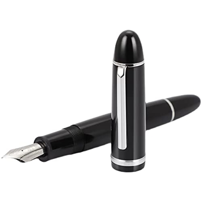 Pluma estilográfica Jinhao X159 de punta fina, pluma de escritura negra de gran tamaño