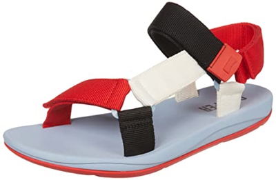 Camper Match, Sandalias Hombre, Multicolour Red Black White, 44 EU