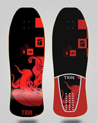 Txin Surfskate Deck Tabla Surf Skate Octopus Red Nuke 9.375x31.5