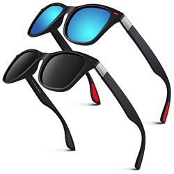 LINVO Gafas de Sol Hombre Mujer Polarizadas Clásicas Rectangulares Ligeras TR90 100% Protección UV400 para Conducir Pesca Gafas en oferta