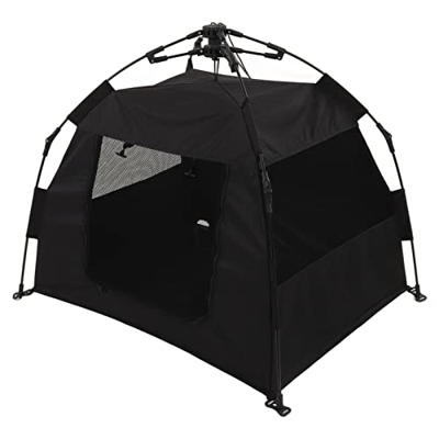 TOPINCN Tienda de Campaña 600D Oxford Tela Plegable Automática Retráctil Tienda Portátil Mascota Niños Tienda de Coche Multifuncional Negro