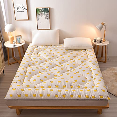 Colchón de futón, Colchón de Piso de Tatami Plegable Topper Colchón Antideslizante Acolchado para Dormitorio de Estudiantes Colchón Individual Doble,B