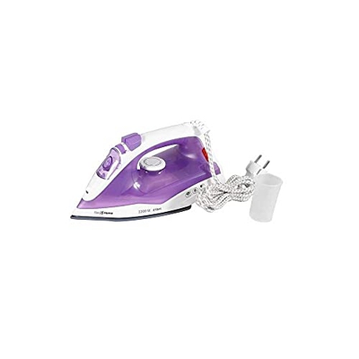 Novohogar Plancha Ropa Vapor, Suela Cerámica Antiadherente, 2200 W. Depósito de agua 270 ml. Antigoteo, Autolimpieza. Control de Vapor y Temperatura (