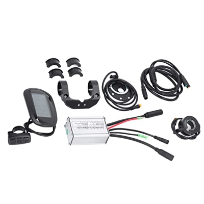 Tudin Kit de conversión de Bicicleta eléctrica, Kit de Bicicleta de montaña eléctrica Pantalla LCD6 Completamente Impermeable DIY para Bicicleta eléct