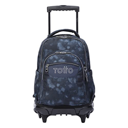 TOTTO Mochila escolar con ruedas gris nébula Renglones de color Gris precio