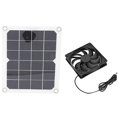 Kit de Ventilador de Panel Solar de 10W, Operación Simple 10W 6V Resistente Al Desgaste Amplia Aplicabilidad Ventilador de Escape Solar de Baja Temper