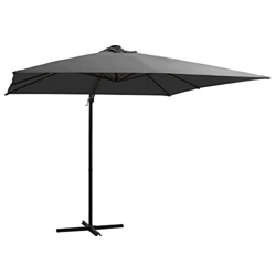 Sombrilla voladiza con luces LED, MOONAIRY Parasol Terraza, Sombrilla Terraza Exterior, Sombrilla Playa, Parasol Exterior, Sombrilla De Jardín, y post en oferta