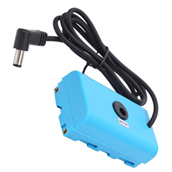 HOSIS Adaptador de Batería, CC a Batería Ficticia F550, Pequeña con Cable para la Industria de Monitores(Azul) en oferta