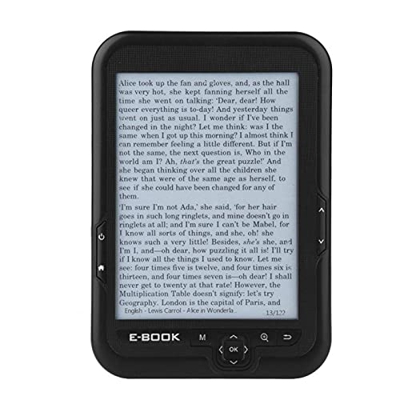 Tenpac Lector De Libros Electrónicos|6'' E-Reader,Pantalla Tinta Electrónica Tinta Electrónica,Escritura Mano,Funda Cuero Azul, 1024x768 Pantalla Reso