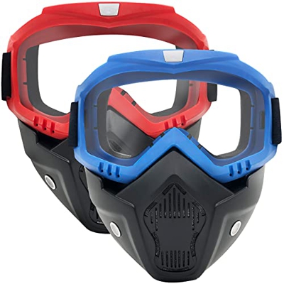 Toyer Paquete de 2 máscaras tácticas de Gafas Desmontables compatibles con Nerf Rival, Apollo, Zeus, Khaos, Atlas, Artemis Blasters Rival Mask