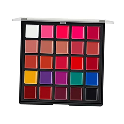 Amagogo Paleta de barras de labios de 25 colores Cosméticos mate Suave Suave Humectante Multicolores Paleta de brillo de labios para Paleta de