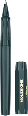 Moleskine x Kaweco Bolígrafo Recargable de Plástico ABS para Escribir y Tomar Notas, Recarga de 1.0 mm con Tinta Azul Incluida, Verde