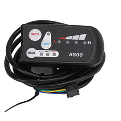Panel de Pantalla LED para Bicicleta eléctrica, medidor de Pantalla LED S800 a Prueba de Agua, Controlador de Pantalla de plástico para Accesorios de  características