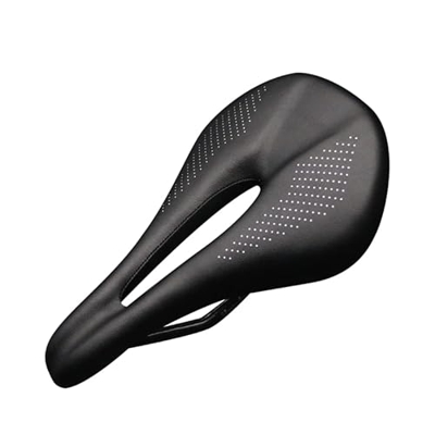 ShoppyCharms PU + Rieles de Fibra de Carbono Sillín Ciclismo Sillín Trail Comfort Races Seat Road MTB Mountain Bike Sillín de Bicicleta for Hombre (Co