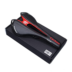 ShoppyCharms Sillín de Bicicleta de montaña de Fibra de Carbono Completo/sillín de Fibra de Carbono/Mango de Bolsa de Asiento/Horquilla/líder/Marco de características