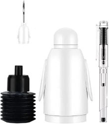 Pluma estilográfica de tinta de relleno automático, pluma estilográfica de tinta automática para pintura de caligrafía papelería para estudiantes, par en oferta
