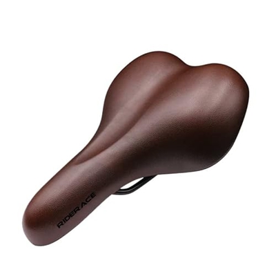 Sillín de bicicleta Vintage, cojín de cuero for trasero grande, cojín absorbente de golpes for bicicleta, asiento de superficie de cuero, accesorios f