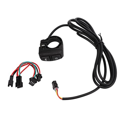 Interruptor de bocina de lámpara, accesorios de interruptor de bicicleta eléctrica, interruptor de bocina de lámpara 2 en 1 interruptor de scooter res