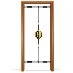 JYHHCYS Punching Ball Puerta Bola De Doble Extremo con 2 Barras Horizontales Ajustables para Entrenamiento Antiestrés De Fitness, Saco De Boxeo De Vel precio
