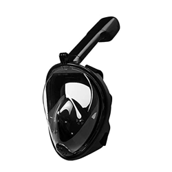Máscara De Natación De Buceo Máscara De Buceo De Cara Completa Antivaho Máscara De Buceo Gafas De Máscara De Pesca Submarina (BK Talla Única) en oferta
