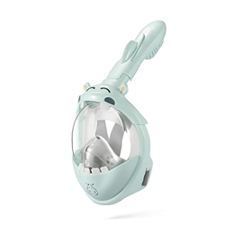 Máscara De Esnórquel para Niños, Observación Panorámica De 180 °, Equipo De Esnórquel con Diadema Ajustable Antivaho/Antifugas para Niñoslue,XS (Blue  precio