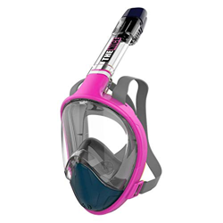 Máscara De Esnórquel De Cara Completa con Antivaho, Antifugas, Equilibrio De Presión del Oído, Máscara De Esnórquel con Cámara Desmontable De 180 Vist precio