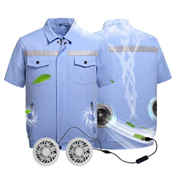 MAOTN Ropa de Trabajo de Aire Acondicionado de Verano para Hombres con Ventiladores, enfriamiento de Manga Corta de Ventilador de Carga USB (excluyend características
