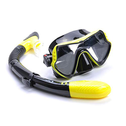 Juego De Paquete De Esnórquel para Adultos, Máscara De Buceo Antivaho Y Esnórquel Seco, Plegable Portátil Ajustable De Vidrio Templado precio