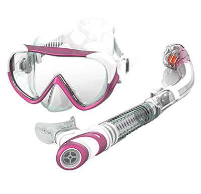 Juego De Esnórquel para Adultos, Película Antivaho, Máscara De Buceo con Esnórquel con Vidrio Templado Resistente A Los Impactos, Esnórquel Superior S