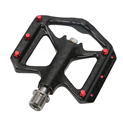 EVTSCAN 1 par de pedales MTB de fibra de carbono livianos, con eje de titanio y 3 rodamientos, reemplazo universal de pedales de bicicleta de montaña  características