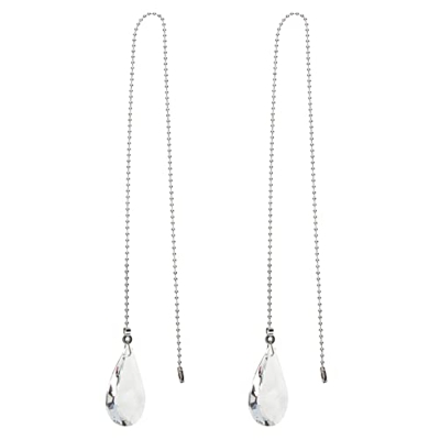 OSALADI 2 Uds Cadena de Tracción de Cristal Cadenas de Lámpara de Noche Cadena de Tracción de Luz Cadena de Tracción con Cuentas