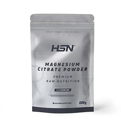 Citrato de Magnesio en Polvo de HSN | 500 gr = 250 Tomas por Envase | 310mg de Magnesio por Dosis Diaria | Sin Sabor 100% Puro Magnesio, Sin Añadidos 