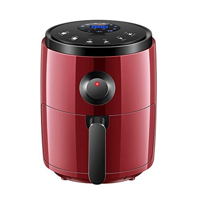 Freidora de Aire Friend Fry Machine Multifunción Sin Combustible Fries de Papas Fritas Líquidos de Cristal Líquido Freidé eléctrico (Color: Rojo) quju