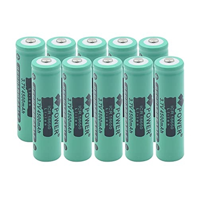 ALCR Batería de Iones de Litio de 3,7v 4500mah 18650, Uso Recargable para Linterna, Tableta, portátil,vehículo, grabadora de Datos deviaje, 8 Uds.