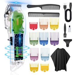 URAQT Cortapelos Hombre, Set de Maquina Cortar Pelo Profesional Eléctrica con 10 Peines-Guía+2 Peine+Capa Peluqueria, USB Maquinilla Cortar Pelo Recar características