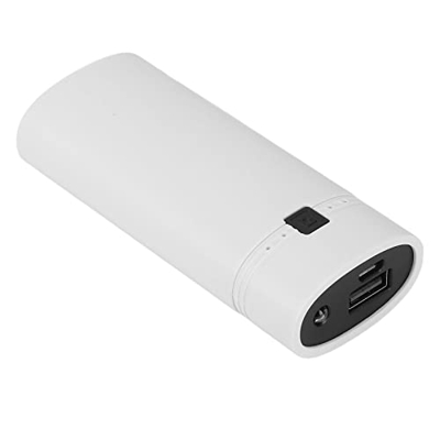 EATC Power Bank Shell, ABS No Weld Power Bank Caja Exterior 18650 Batería de Litio para Dispositivos Digitales Blanco