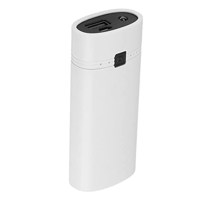 HEEPDD Power Bank Shell, 18650 Batería de Litio Protección de Corriente DIY Power Bank Case ABS Luz LED para Dispositivos Digitales Blanco