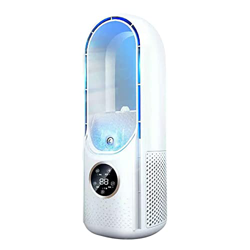 Ventilador USB sin hojas para el hogar, dormitorio, oficina, escritorio, humidificación, ventilador eléctrico, USB, sincronización multifuncional, air características
