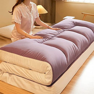 Mootm Colchón De Dormir Plegable, Colchón De Futón, Colchón De Tatami Espesado, Dormitorio De Estudiante Confort Portátil Suave Y Transpirable (Color 