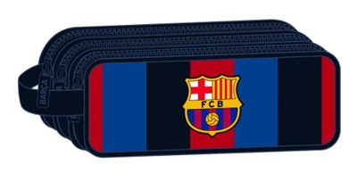 Safta, Estuche Triple Cremallera de F.C. Barcelona 1ª Equipación 22/23, 210x70x85 mm Unisex niños, Azul marino y granate, Estándar