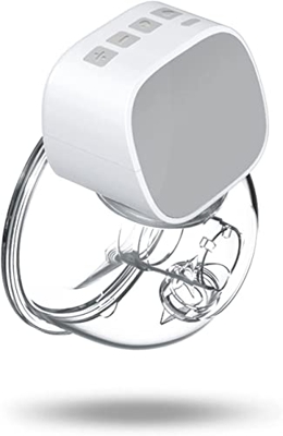 Wearable Breast Pump Hands Free 25mm Flange , Electric Portable Wireless Breast Milk Pump, 2 Mode & 9 Levels, Quiet White