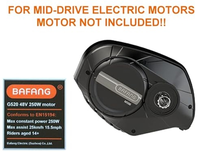 eBike 3 adhesivos adhesivos 250 W "road legal" para motores eléctricos Bafang G520 (M500)