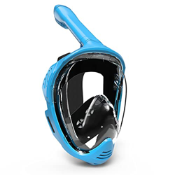 Gafas de Buceo Máscara de esnórquel 180 ° Espejo de buceo de cara completa Espejo Esnórquel completamente seco Buceo Máscara de esnórquel Diseño de re en oferta