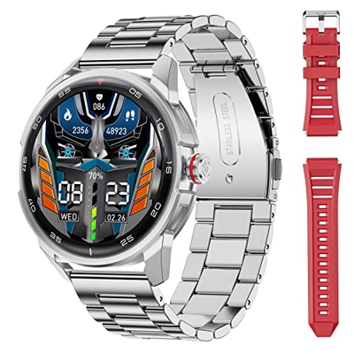 LIGE Smartwatch Reloj Inteligente Hombre,1.32''HD Pantalla Táctil Impermeable IP68 con 21 Modos de Deporte, Pulsómetro, Monitor de Sueño Calorías Cron