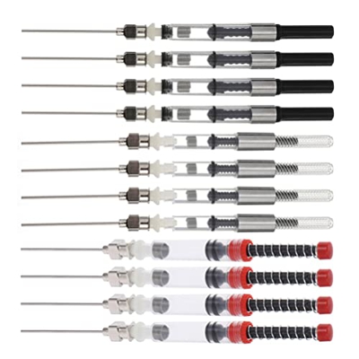 POPETPOP Relleno de Jeringa de Tinta de Pluma Estilográfica 12 Piezas: Convertidor de Absorbente de Tinta de Pluma con Punta de Aguja de Acero Inoxida