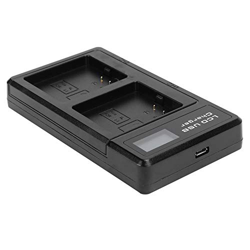 Cargador de Batería de Doble Ranura, LCD Cargador de Doble Ranura A-1 2440mah ABS Estable de Gran Capacidad para Arlo Pro2 en oferta