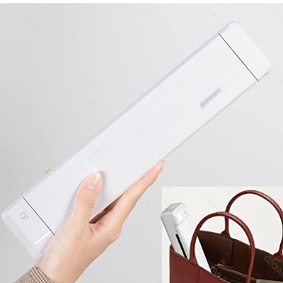 GRETD - Impresora portátil con transferencia térmica directa para oficina y hogar, impresora portátil con cinta (color: blanco, tamaño: 310,5 x 63,5 x