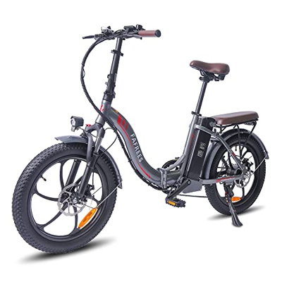 Fafrees F20 Pro Bicicleta eléctrica, 250W 18Ah Bicicleta eléctrica de Ciudad, 7 velocidades, Luz Trasera, Unisex Adulto, Gris